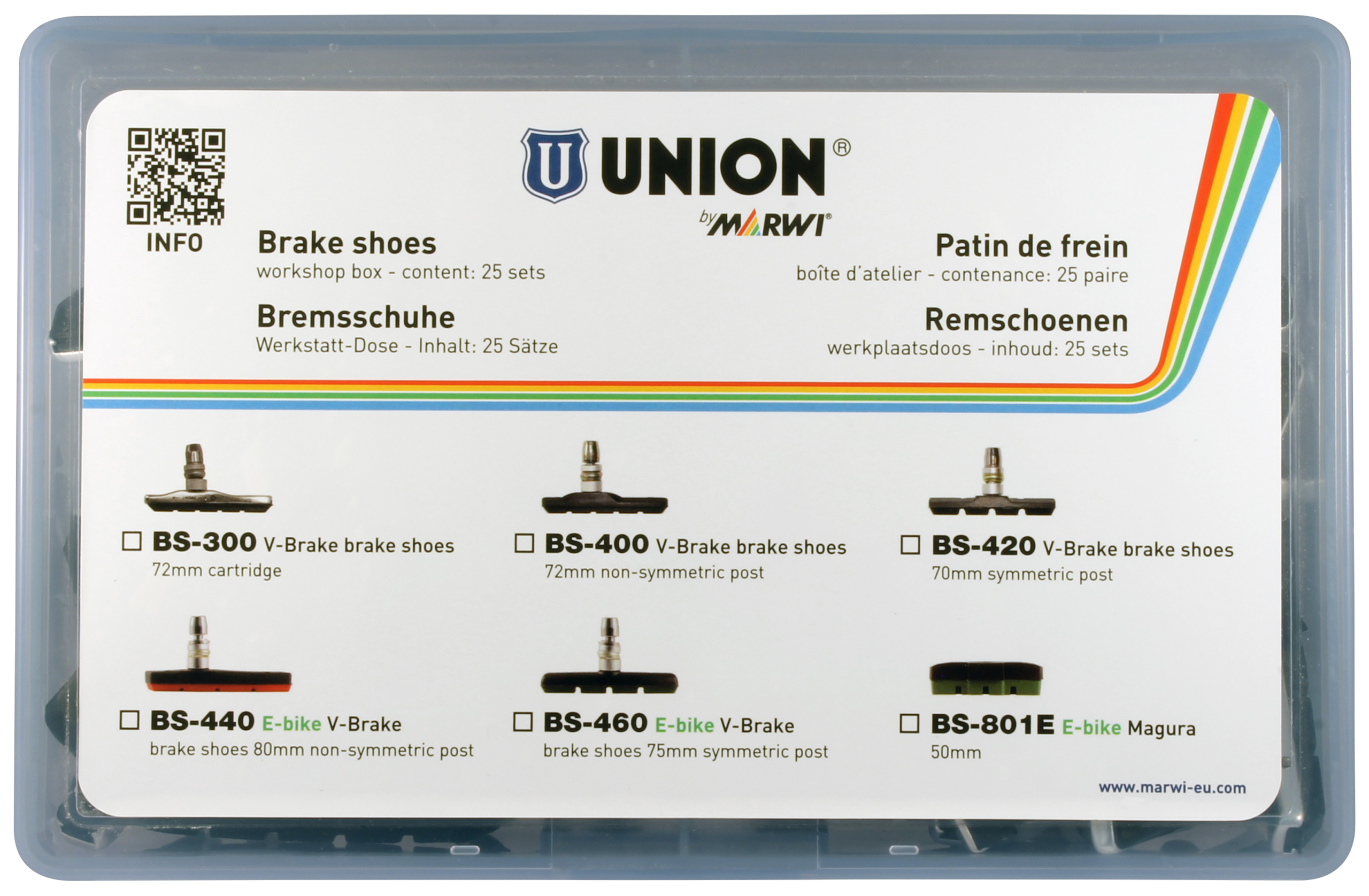 Union remblok V-brake 80mm E-bike WP (25)