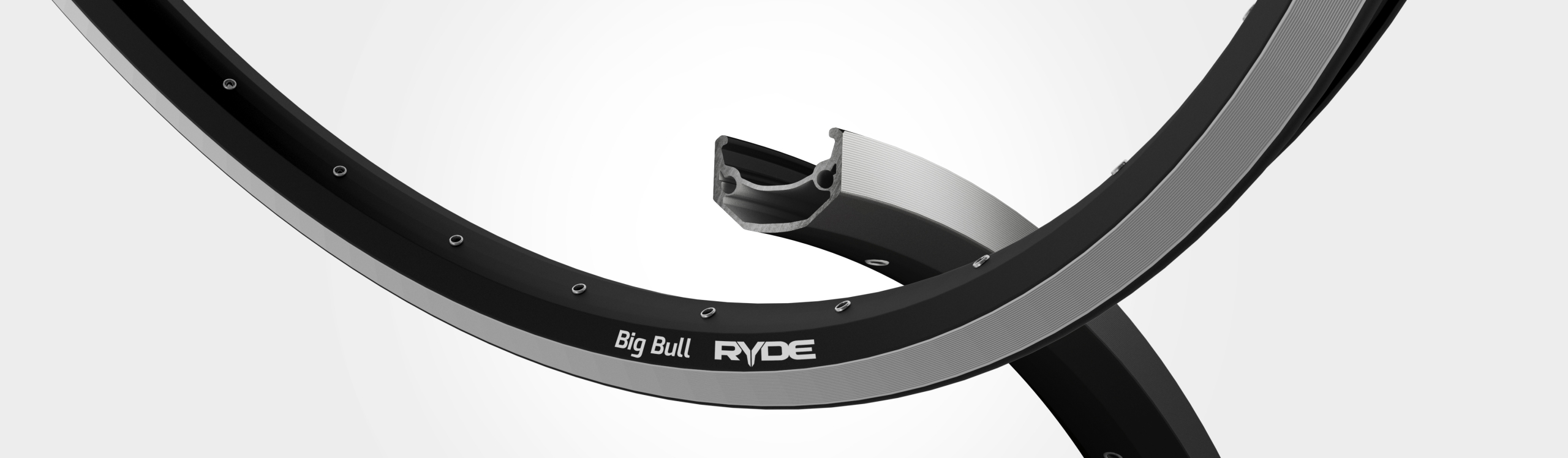 Ryde velg 28 BigBull zwart CNC 32/14