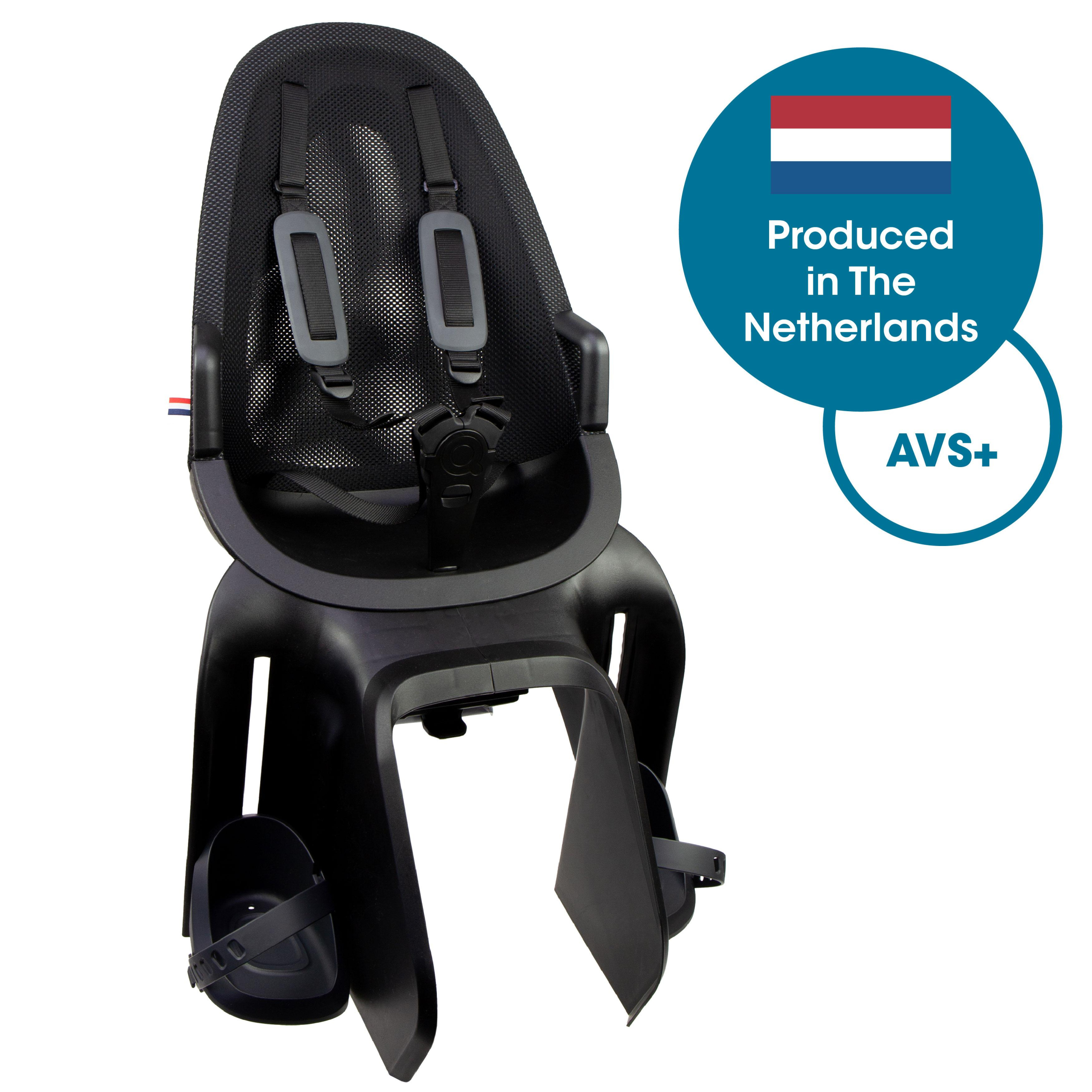 Qibbel achterzitje Air AVS+ bevestiging zwart